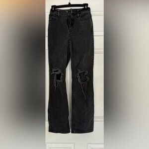 Hollister Dark Gray Ultra High-Rise Dad Jeans
